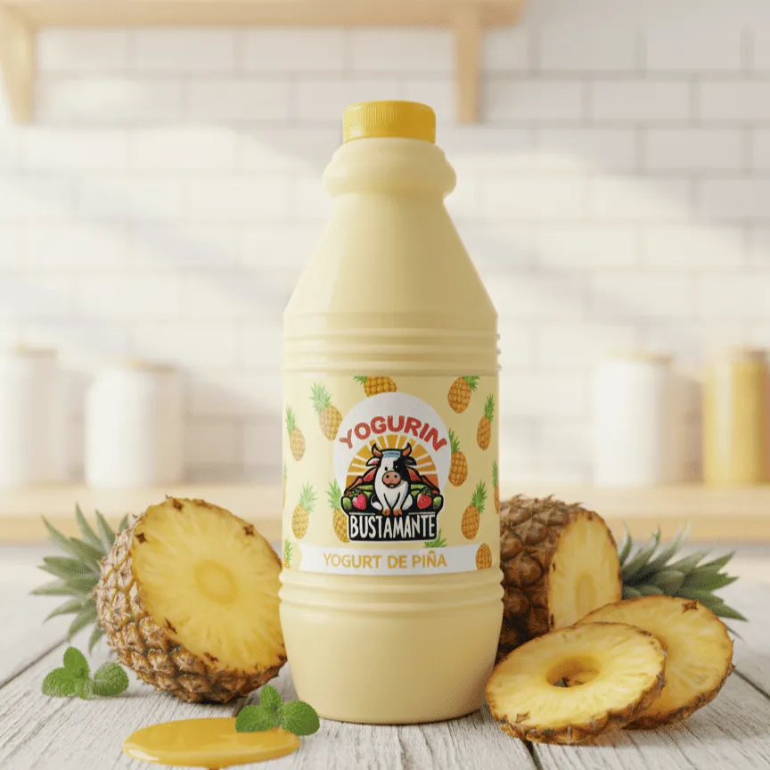 Yogurt con Piña artesanal en Sayán - Yogurin Bustamante